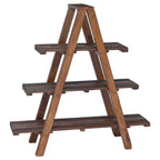 Étagère Pliante Marron 79.5 X 35 X 112 Cm Bois Recyclé Solide - www.minichezmoi.com