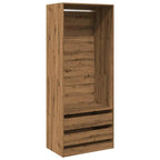 Garde - Robe Bois D'ingénierie Chêne Artisanal 80 X 50 X 200 - www.minichezmoi.com