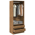 Garde - Robe Bois D'ingénierie Chêne Artisanal 80 X 50 X 200 - www.minichezmoi.com