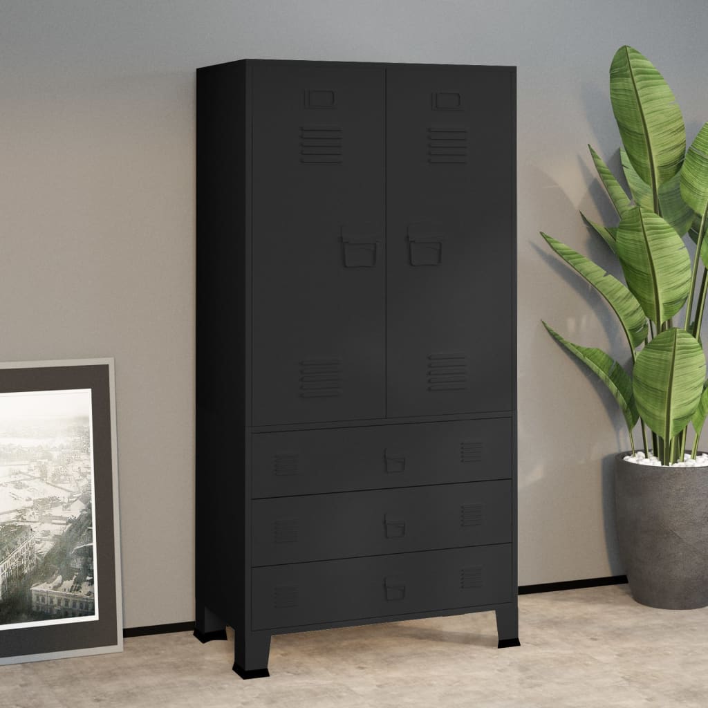 Garde - Robe Industrielle 90X50X180 Cm Métal - www.minichezmoi.com