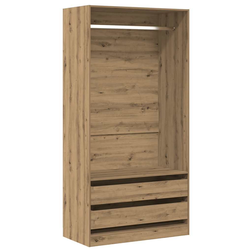 Garde - Robe Structure en bois robuste Chêne Artisanal - www.minichezmoi.com