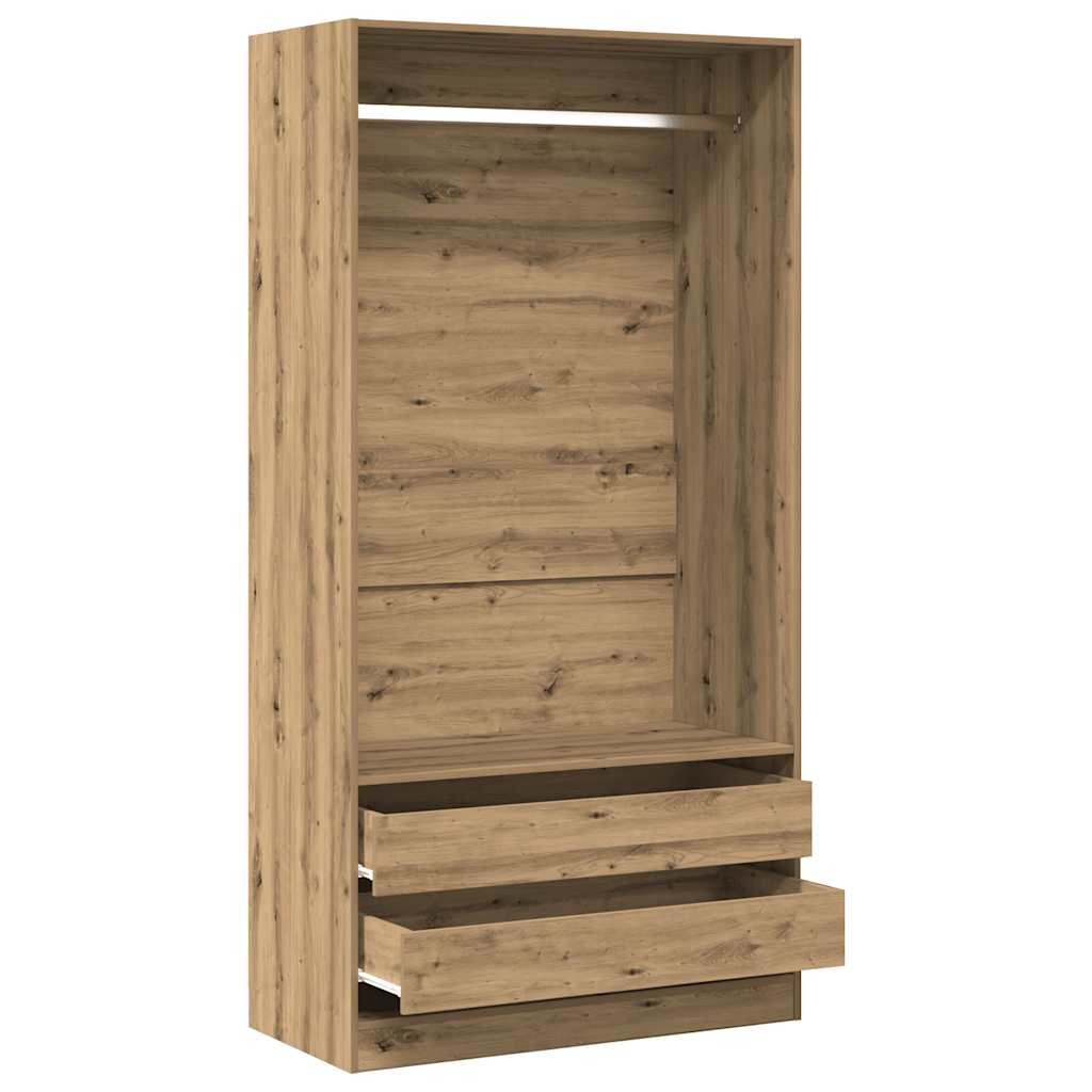 Garde - Robe Structure en bois robuste Chêne Artisanal - www.minichezmoi.com