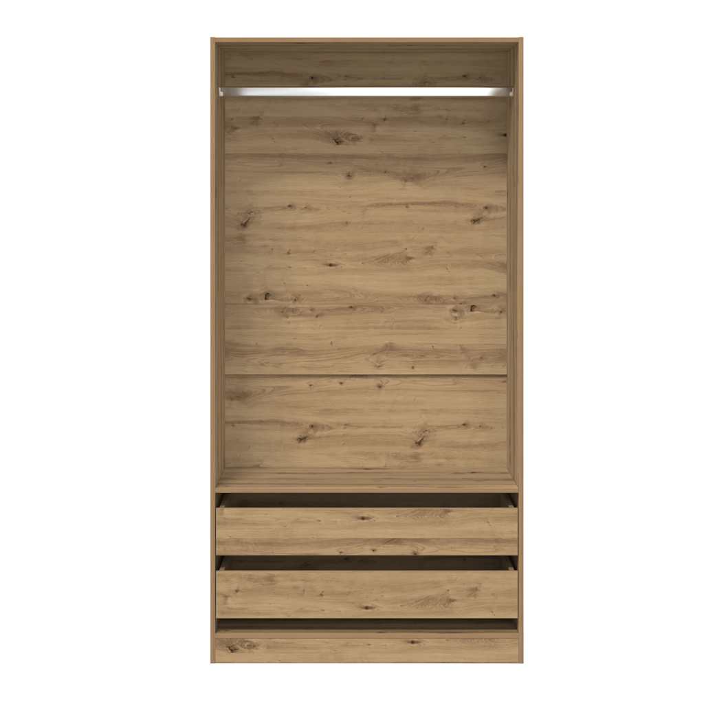 Garde - Robe Structure en bois robuste Chêne Artisanal - www.minichezmoi.com