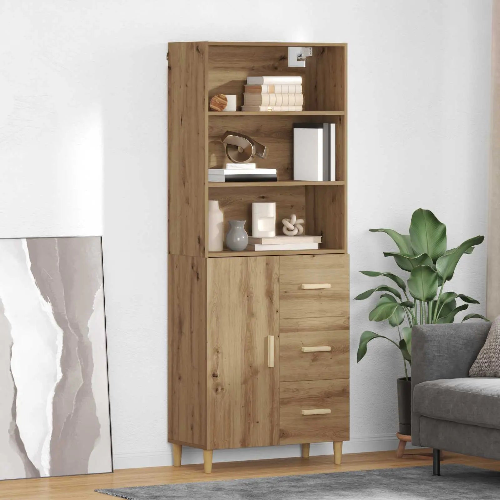 Haut Armoire 69,5 X 32,5 X 180 Cm Bois Robuste - www.minichezmoi.com