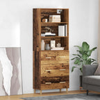 Haut Armoire 69,5 X 32,5 X 180 Cm Bois Robuste - www.minichezmoi.com