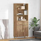 Haut Armoire 69,5 X 32,5 X 180 Cm Bois Robuste - www.minichezmoi.com