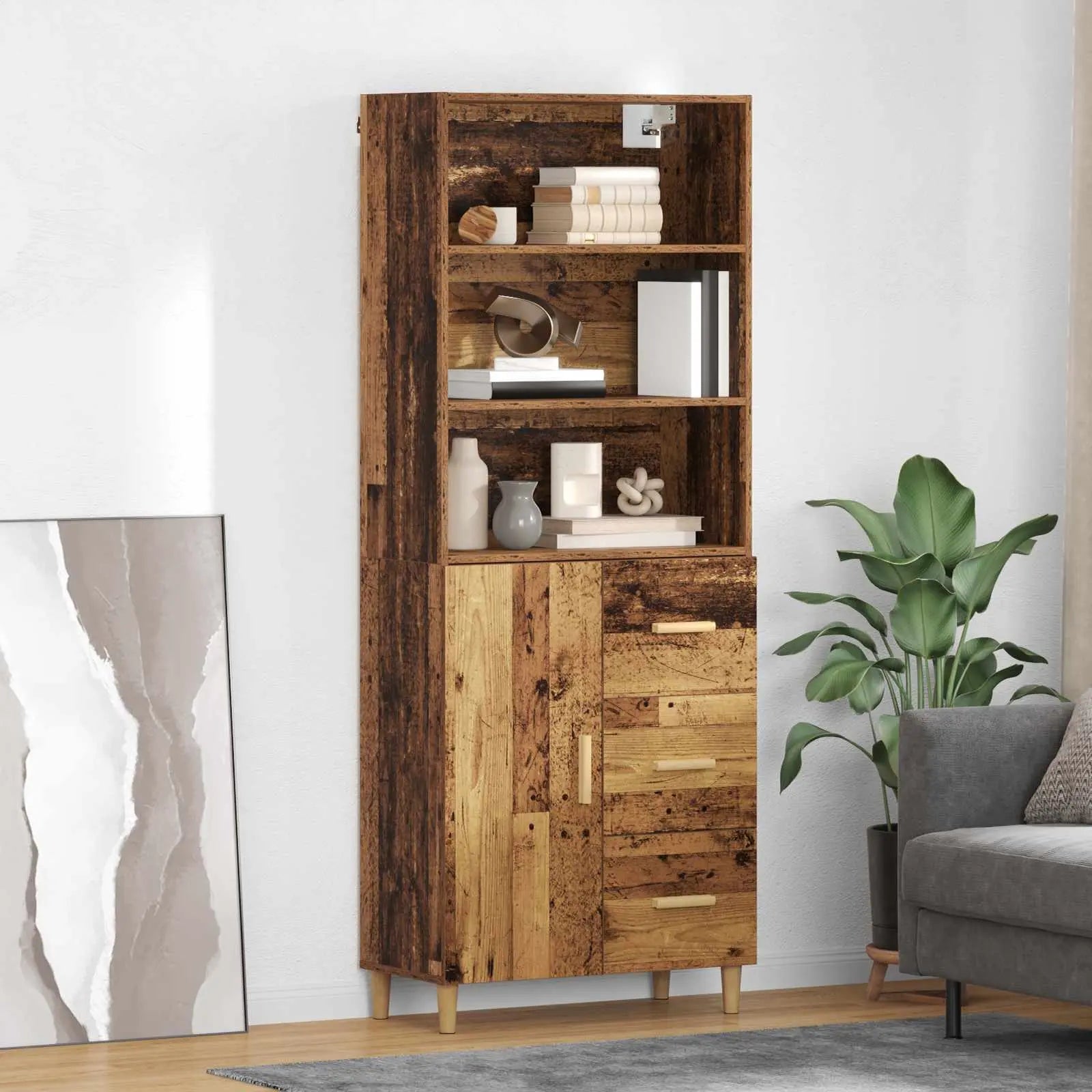 Haut Armoire 69,5 X 32,5 X 180 Cm Bois Robuste - www.minichezmoi.com