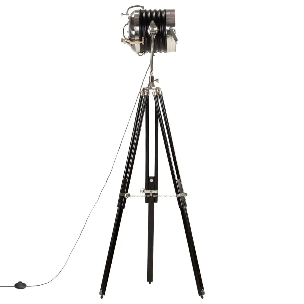 Lampadaire À Trépied Noir Bois De Manguier Massif 171 Cm - www.minichezmoi.com