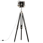 Lampadaire À Trépied Noir Bois De Manguier Massif 171 Cm - www.minichezmoi.com