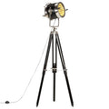 Lampadaire À Trépied Noir Bois De Manguier Massif 171 Cm - www.minichezmoi.com
