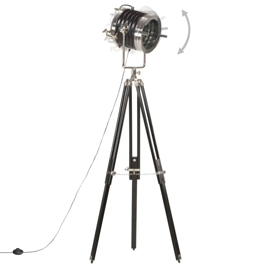 Lampadaire À Trépied Noir Bois De Manguier Massif 171 Cm - www.minichezmoi.com