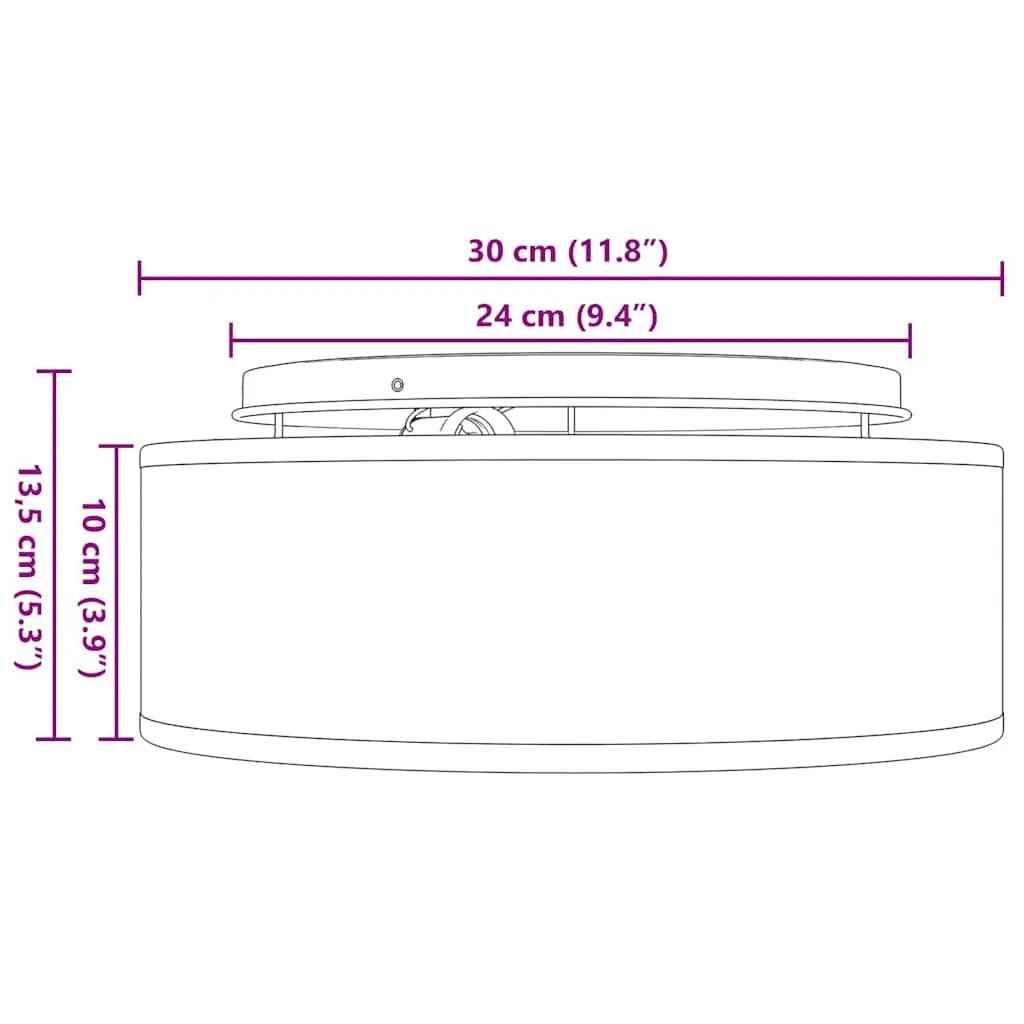 Lampe De Plafond 30 X 30 X 13,5 Cm Tissu - www.minichezmoi.com