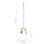 Lampe Suspendue Industrielle 25 W Rond 30 Cm E27 Blanc - www.minichezmoi.com