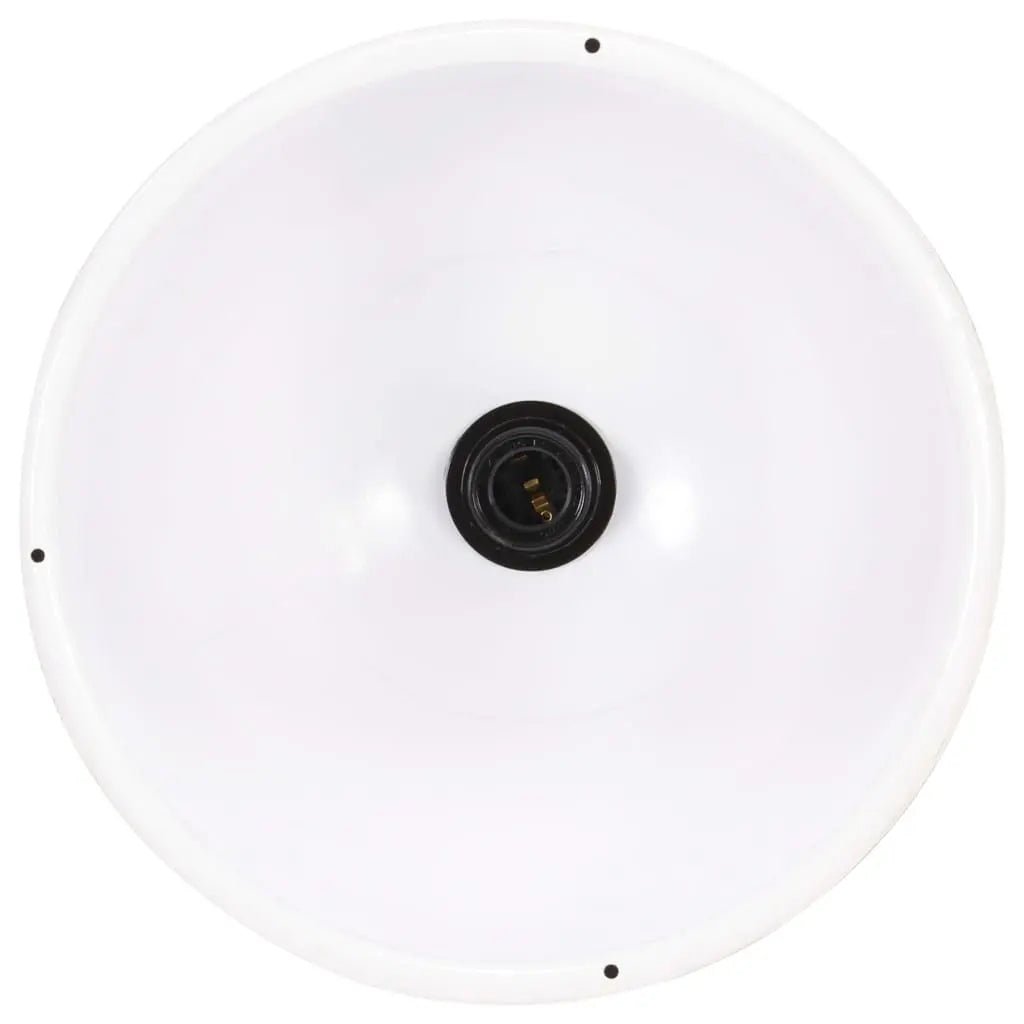 Lampe Suspendue Industrielle 25 W Rond 30 Cm E27 Blanc - www.minichezmoi.com