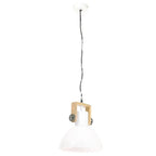 Lampe Suspendue Industrielle 25 W Rond 30 Cm E27 Blanc - www.minichezmoi.com