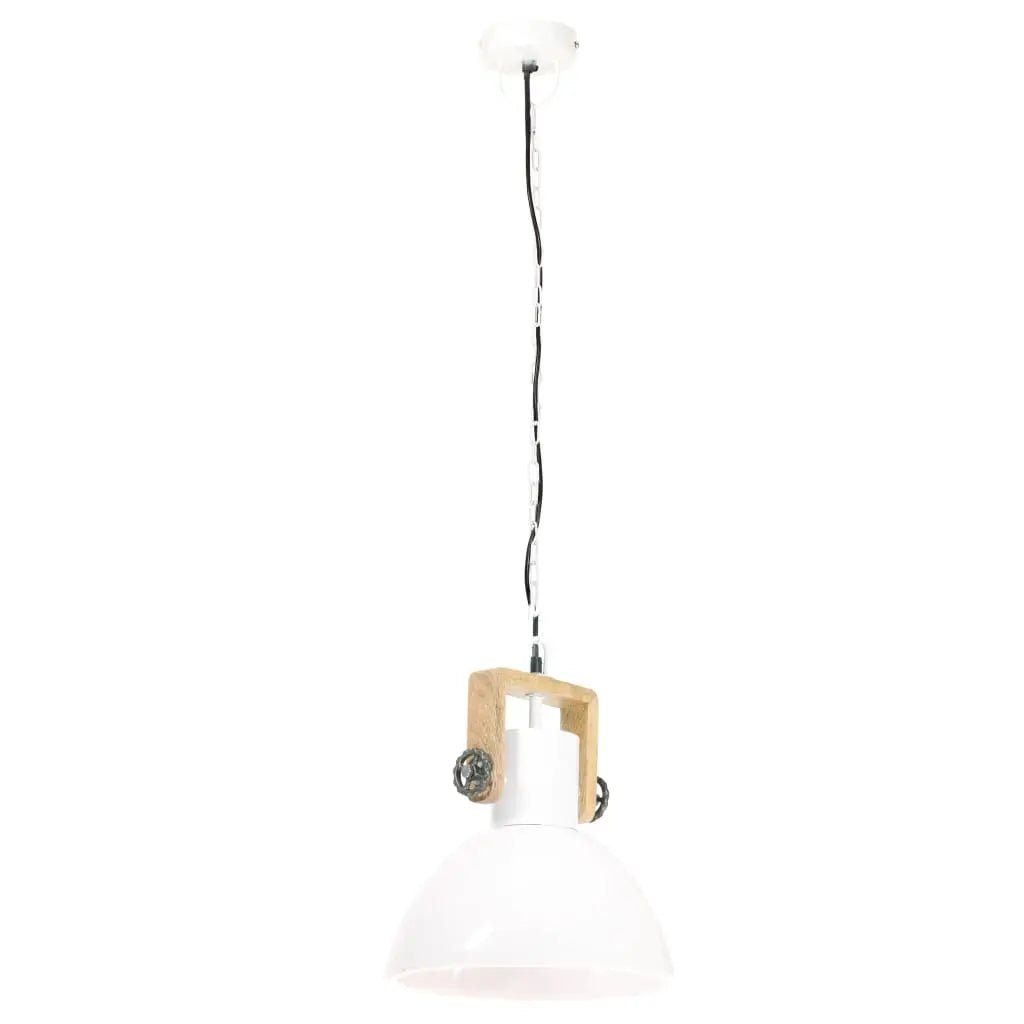 Lampe Suspendue Industrielle 25 W Rond 30 Cm E27 Blanc - www.minichezmoi.com