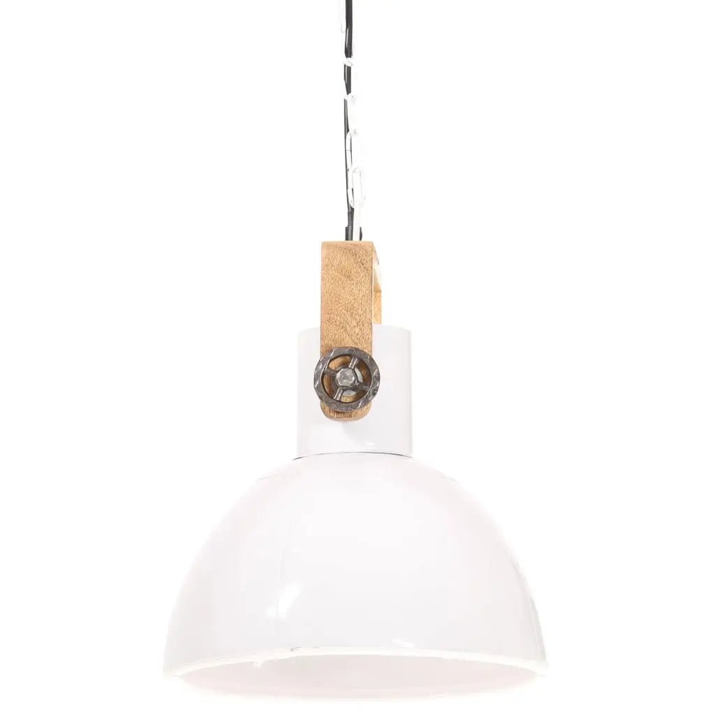Lampe Suspendue Industrielle 25 W Rond 30 Cm E27 Blanc - www.minichezmoi.com