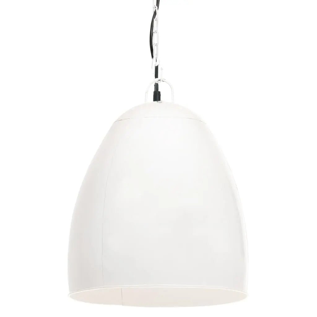 Lampe Suspendue Industrielle 25 W Rond 42 Cm E27 Blanc - www.minichezmoi.com