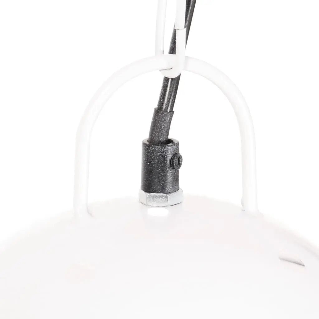 Lampe Suspendue Industrielle 25 W Rond 42 Cm E27 Blanc - www.minichezmoi.com