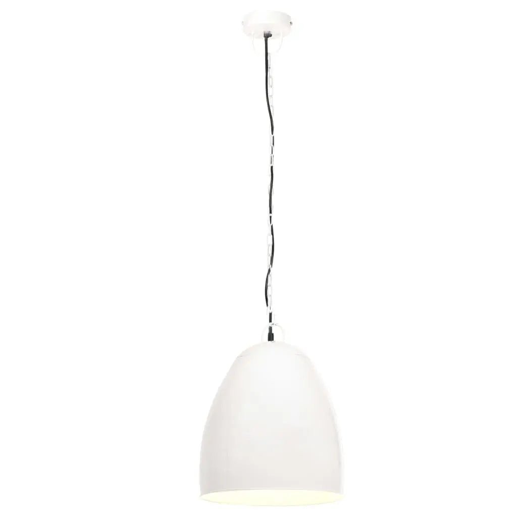 Lampe Suspendue Industrielle 25 W Rond 42 Cm E27 Blanc - www.minichezmoi.com