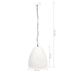 Lampe Suspendue Industrielle 25 W Rond 42 Cm E27 Blanc - www.minichezmoi.com
