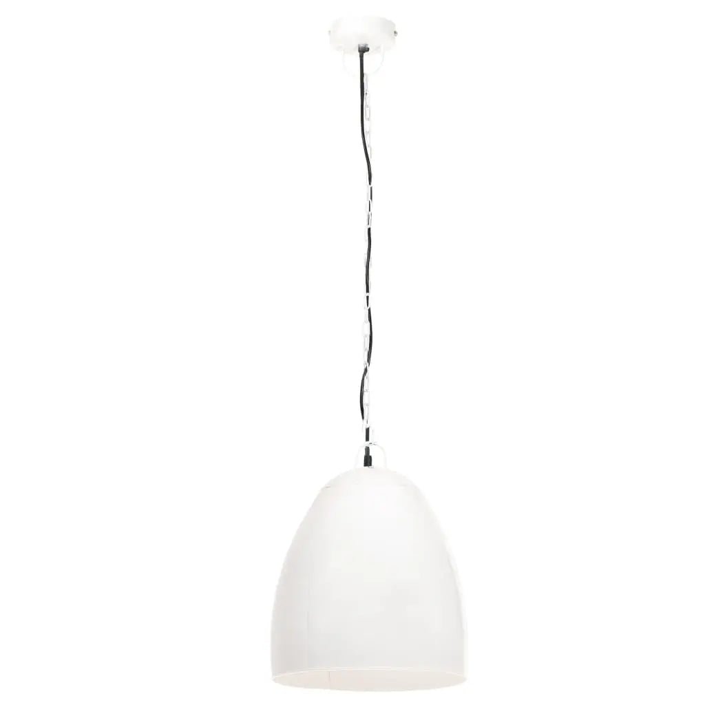 Lampe Suspendue Industrielle 25 W Rond 42 Cm E27 Blanc - www.minichezmoi.com