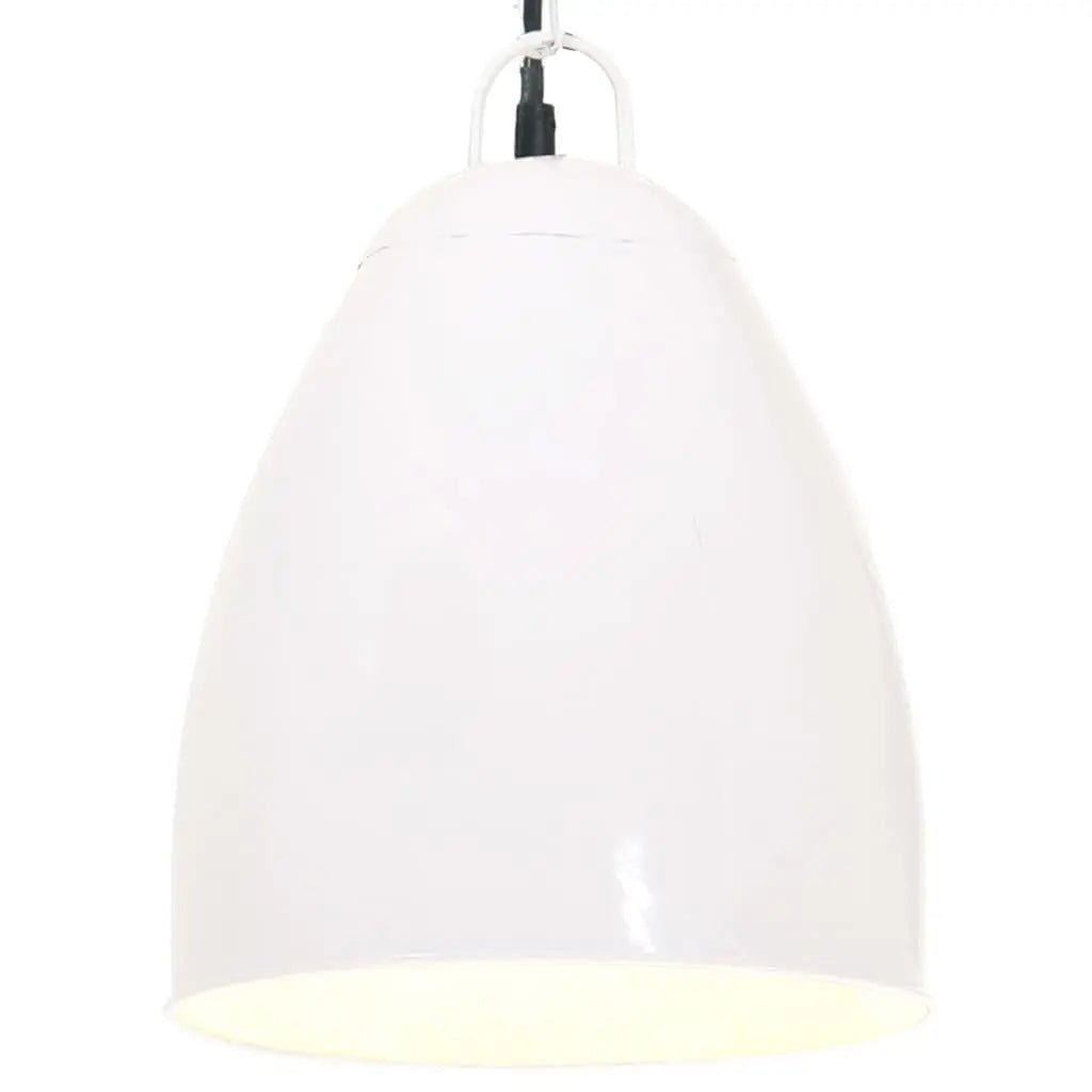 Lampe Suspendue Industrielle 25 W Rond 42 Cm E27 Blanc - www.minichezmoi.com