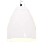Lampe Suspendue Industrielle 25 W Rond 42 Cm E27 Blanc - www.minichezmoi.com