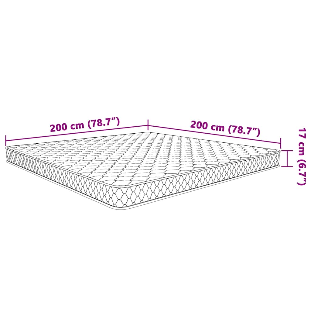 Matelas En Mousse À Mémoire De Forme Blanc 200X200X17 Cm Doux - www.minichezmoi.com