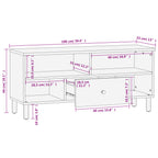 Meuble Tv 100X33X46 Cm Bois Massif De Manguier - www.minichezmoi.com