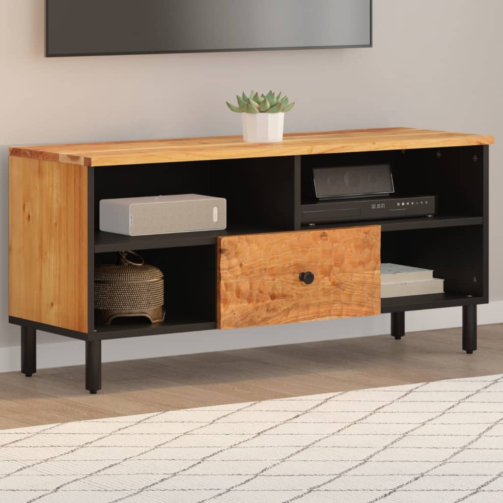 Meuble Tv 100X33X46 Cm Bois Massif De Manguier - www.minichezmoi.com