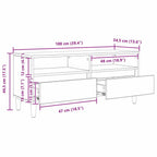Meuble Tv Avec Tiroir 100 X 34,5 X 44,5 Cm - www.minichezmoi.com