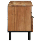 Meuble TV avec tiroir Bois d'Acacia Massif 100 x 33,5 x 46 cm - www.minichezmoi.com