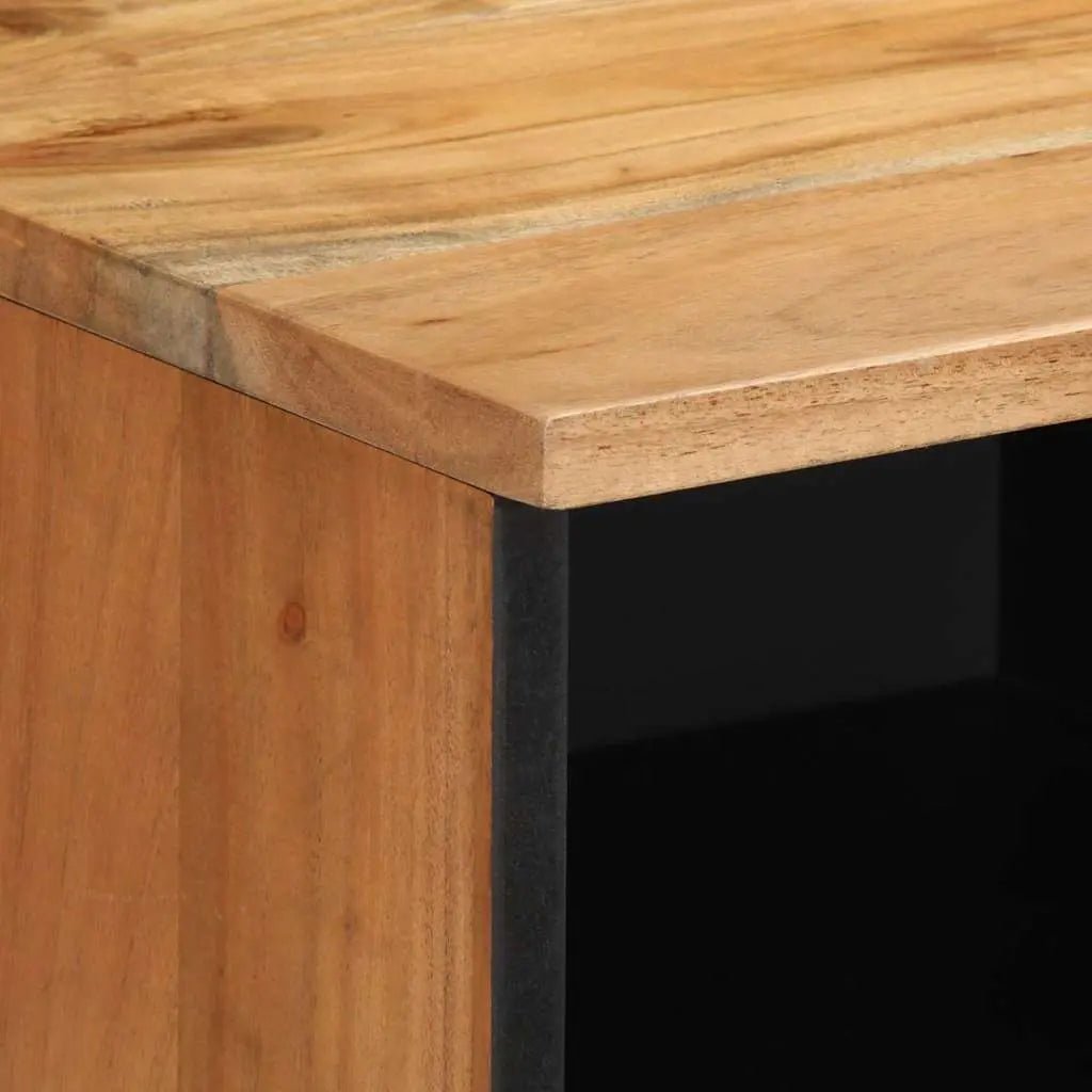 Meuble TV avec tiroir Bois d'Acacia Massif 100 x 33,5 x 46 cm - www.minichezmoi.com