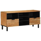 Meuble TV avec tiroir Bois d'Acacia Massif 100 x 33,5 x 46 cm - www.minichezmoi.com