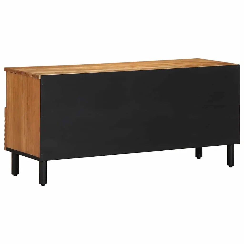 Meuble TV avec tiroir Bois d'Acacia Massif 100 x 33,5 x 46 cm - www.minichezmoi.com