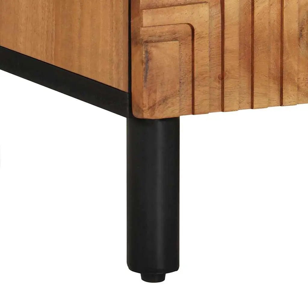 Meuble TV avec tiroir Bois d'Acacia Massif 100 x 33,5 x 46 cm - www.minichezmoi.com
