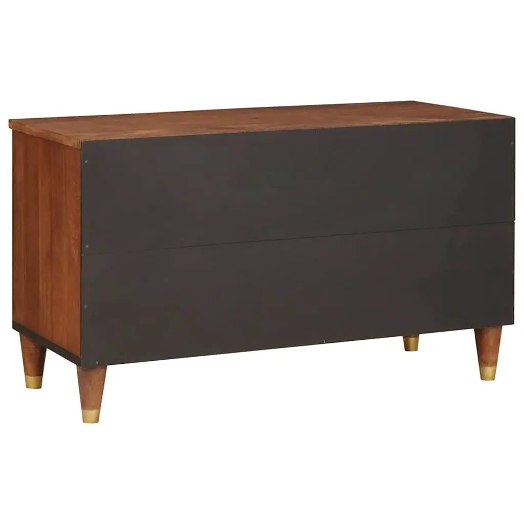 Meuble Tv Marron 80 X 33,5 X 46 Cm Bois De Mangue Massif - www.minichezmoi.com