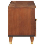 Meuble Tv Marron 80 X 33,5 X 46 Cm Bois De Mangue Massif - www.minichezmoi.com