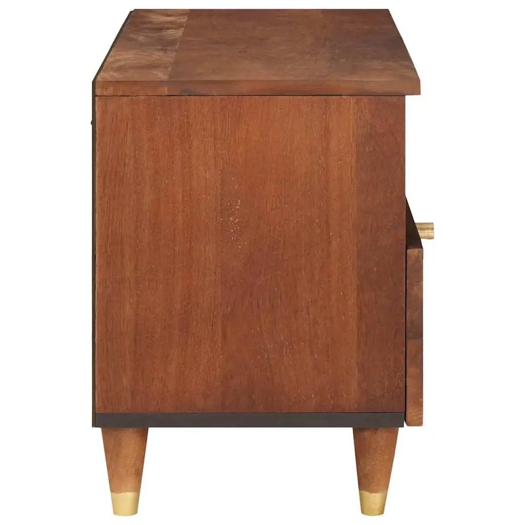 Meuble Tv Marron 80 X 33,5 X 46 Cm Bois De Mangue Massif - www.minichezmoi.com