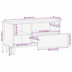 Meuble Tv Marron 80 X 33,5 X 46 Cm Bois De Mangue Massif - www.minichezmoi.com
