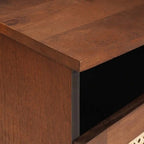 Meuble Tv Marron 80 X 33,5 X 46 Cm Bois De Mangue Massif - www.minichezmoi.com
