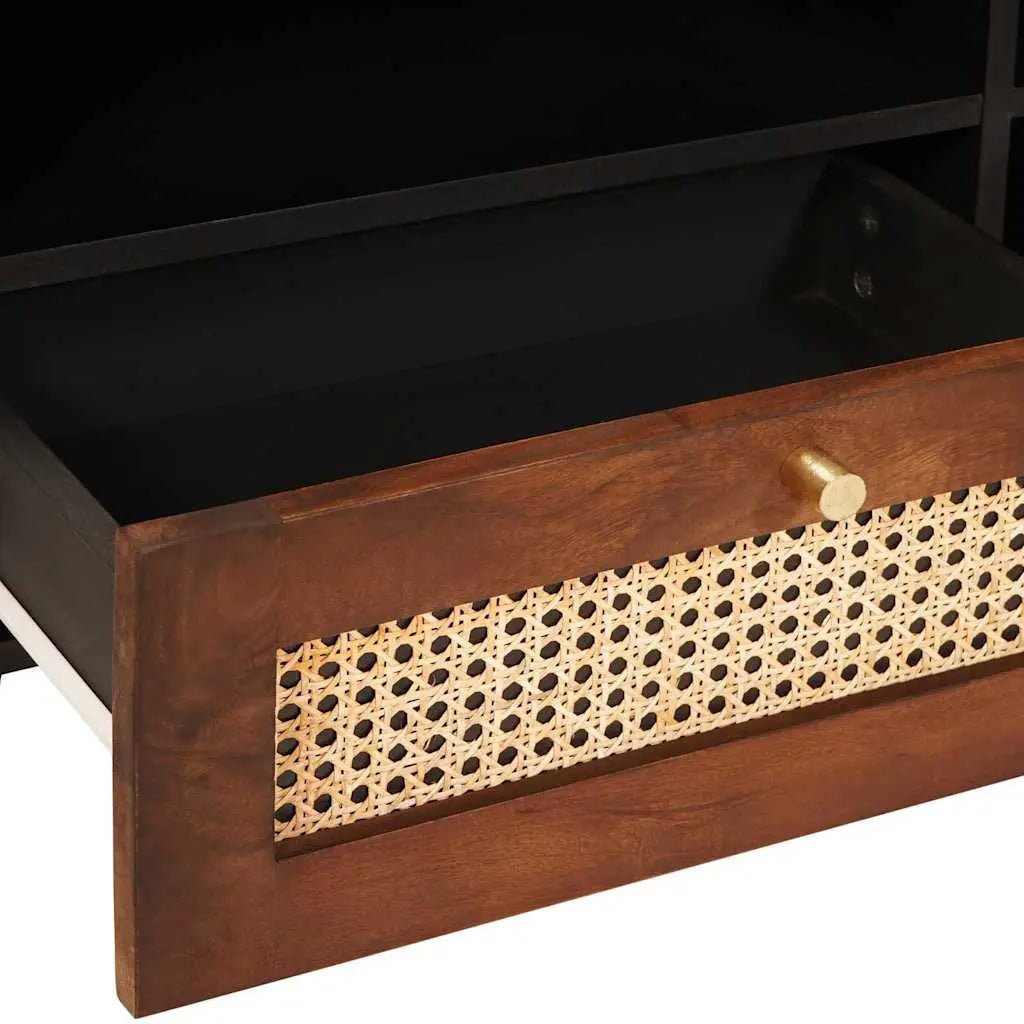 Meuble Tv Marron 80 X 33,5 X 46 Cm Bois De Mangue Massif - www.minichezmoi.com