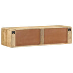 Meuble Tv Mural 100X32X25 Cm Bois Massif Manguier Brut - www.minichezmoi.com