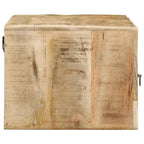 Meuble Tv Mural 100X32X25 Cm Bois Massif Manguier Brut - www.minichezmoi.com