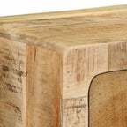 Meuble Tv Mural 100X32X25 Cm Bois Massif Manguier Brut - www.minichezmoi.com