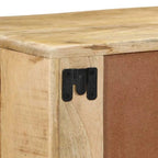 Meuble Tv Mural 100X32X25 Cm Bois Massif Manguier Brut - www.minichezmoi.com