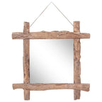 Miroir À Bûches 70X70 Cm Bois De Récupération Massif - www.minichezmoi.com
