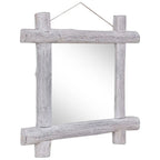 Miroir À Bûches 70X70 Cm Bois De Récupération Massif - www.minichezmoi.com