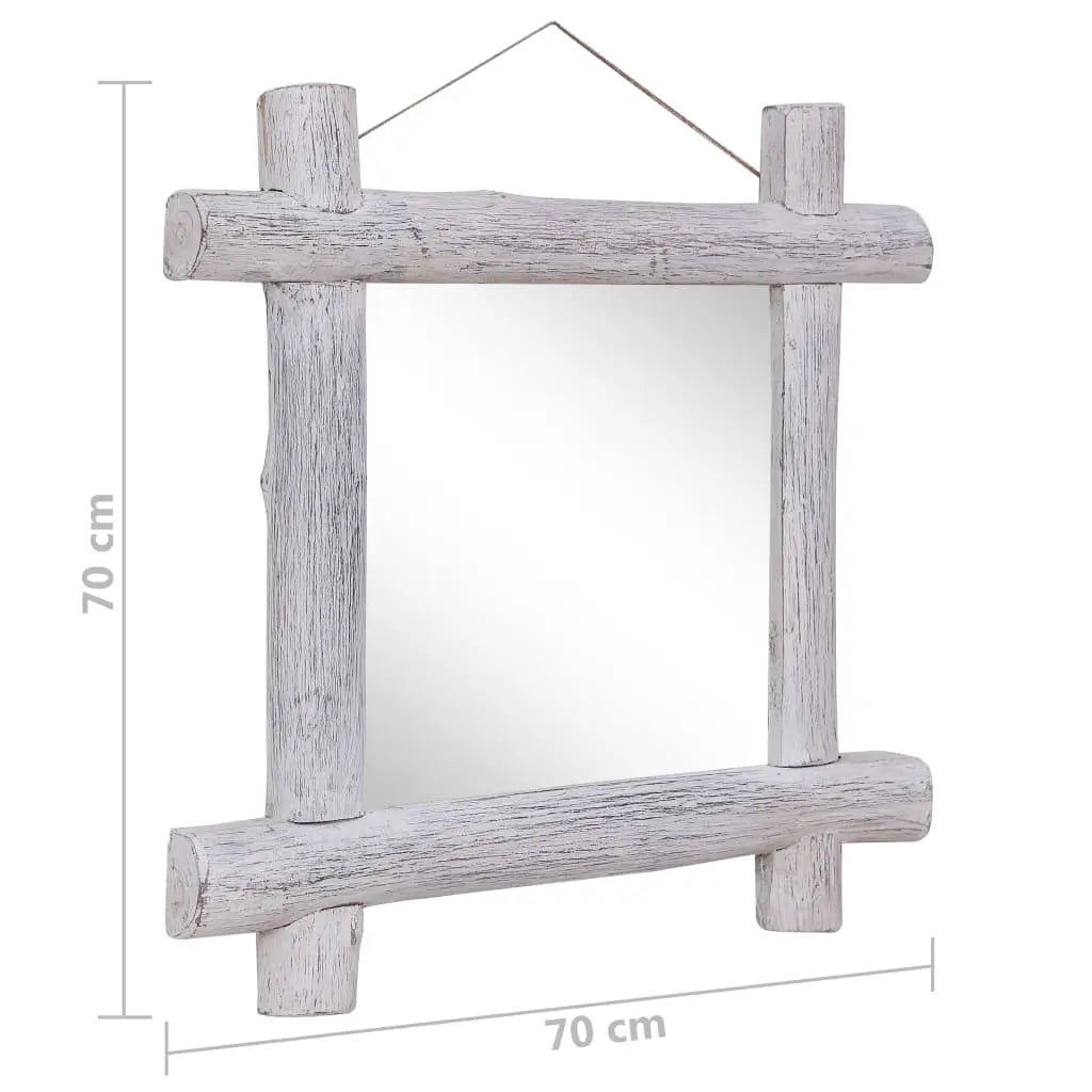 Miroir À Bûches 70X70 Cm Bois De Récupération Massif - www.minichezmoi.com